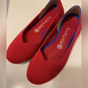 Rothys- The Flat in scooter red- 8